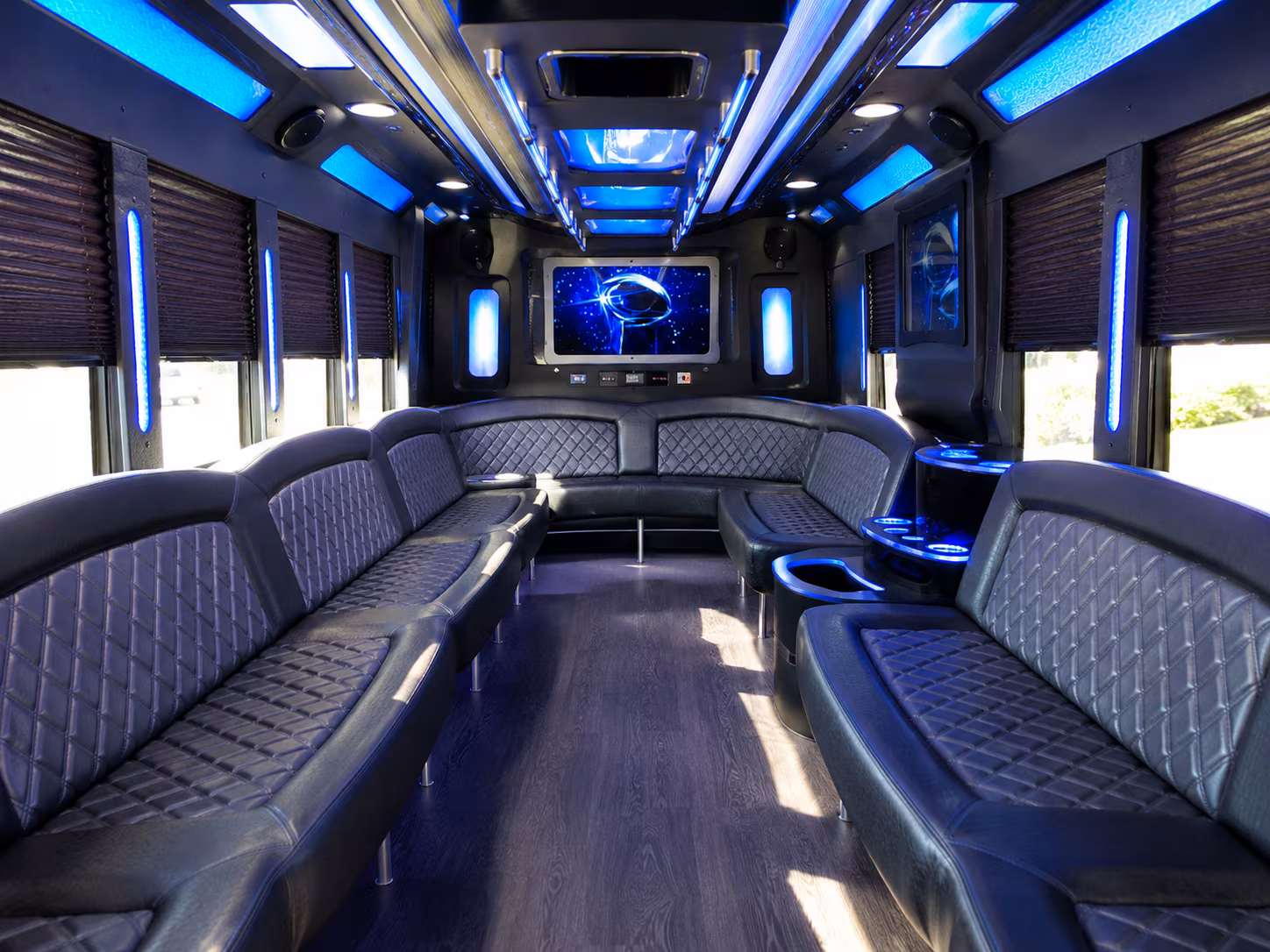 jacksonville 28 passenger party bus inside