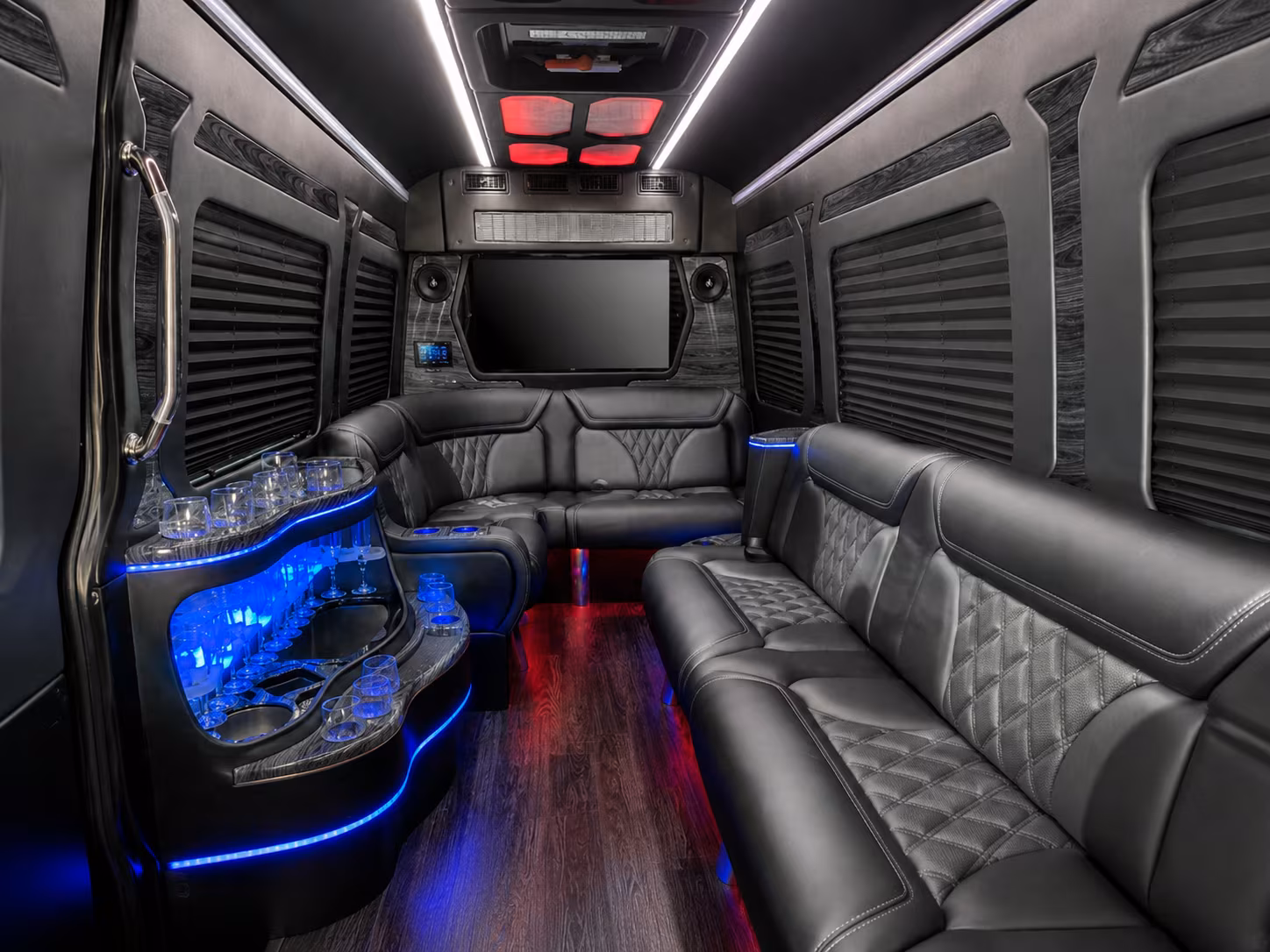 jacksonville 30 passenger party bus inside