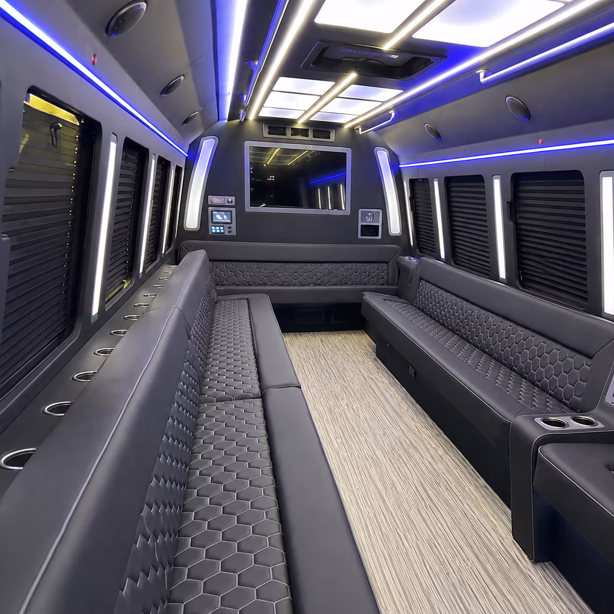 jacksonville 40 passenger party bus inside