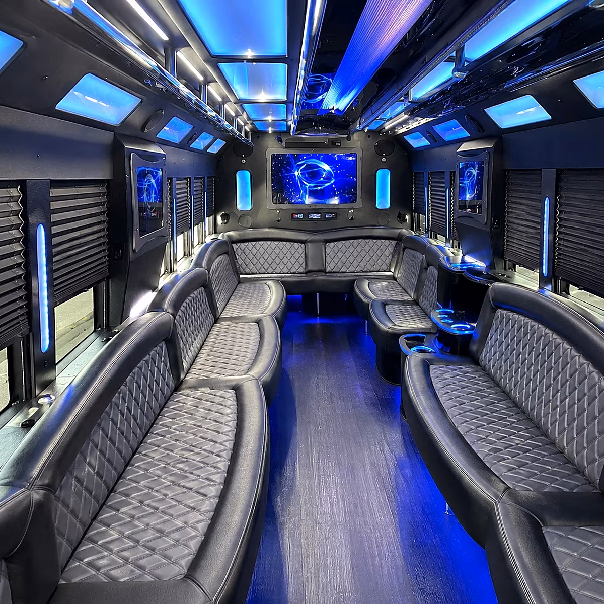 jacksonville 50 passenger party bus interior
